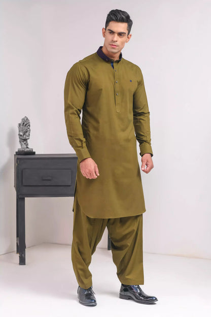 Mehendi Green Shalwar Kameez