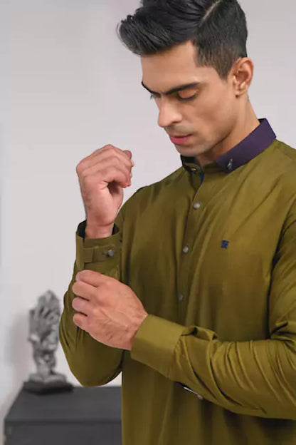 Mehendi Green Shalwar Kameez