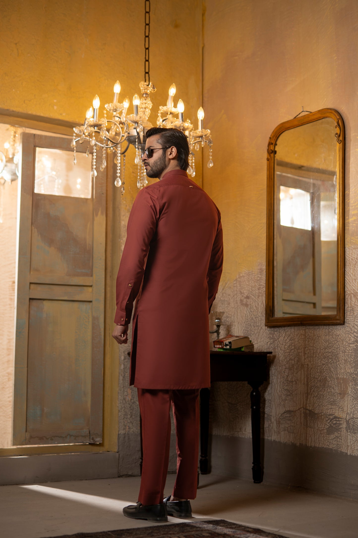 WOOD RED KURTA TROUSER