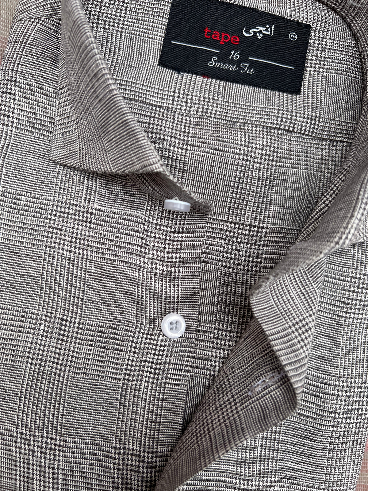 MACRO CHECKERED LINEN SHIRT