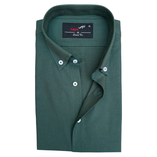 TWILL GREEN SOFT COTTON SHIRT