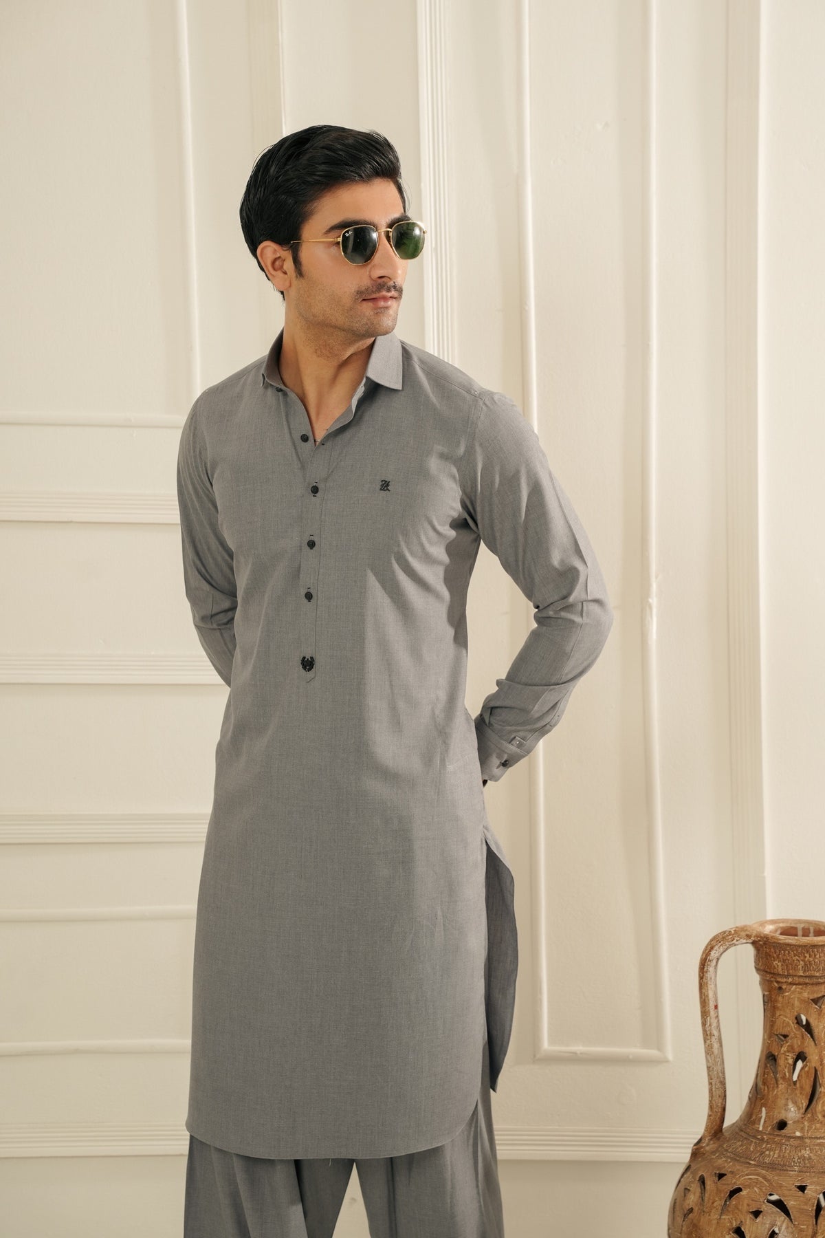 GREY PREMIUM SHALWAR KAMEEZ