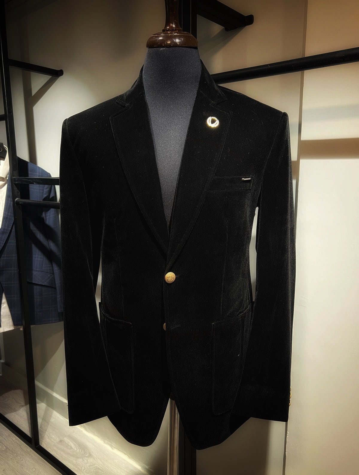 BLACK JAPANESE SUEDE SUIT