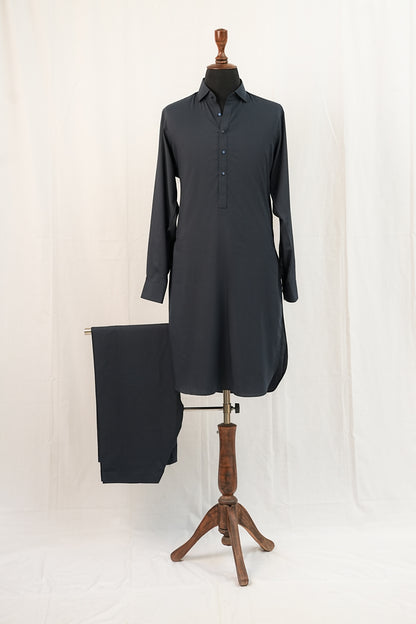 Charcoal Black Shalwar Kameez