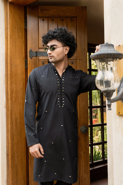 Black Mirror Work Kurta Trouser