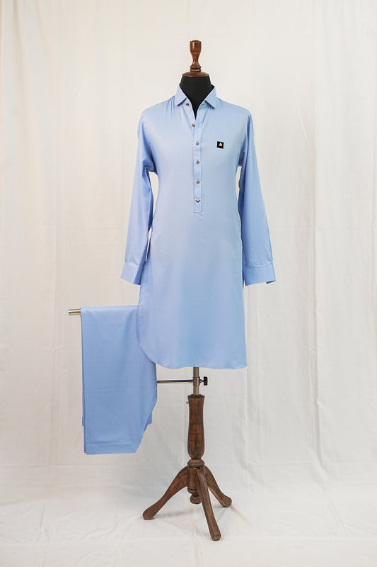 Sky Blue Shalwar Kameez