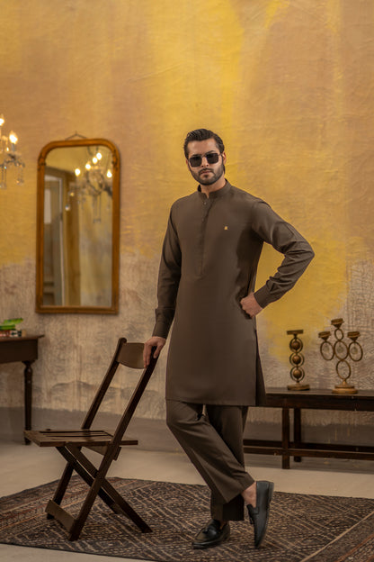 CHOCO BROWN KURTA TROUSER
