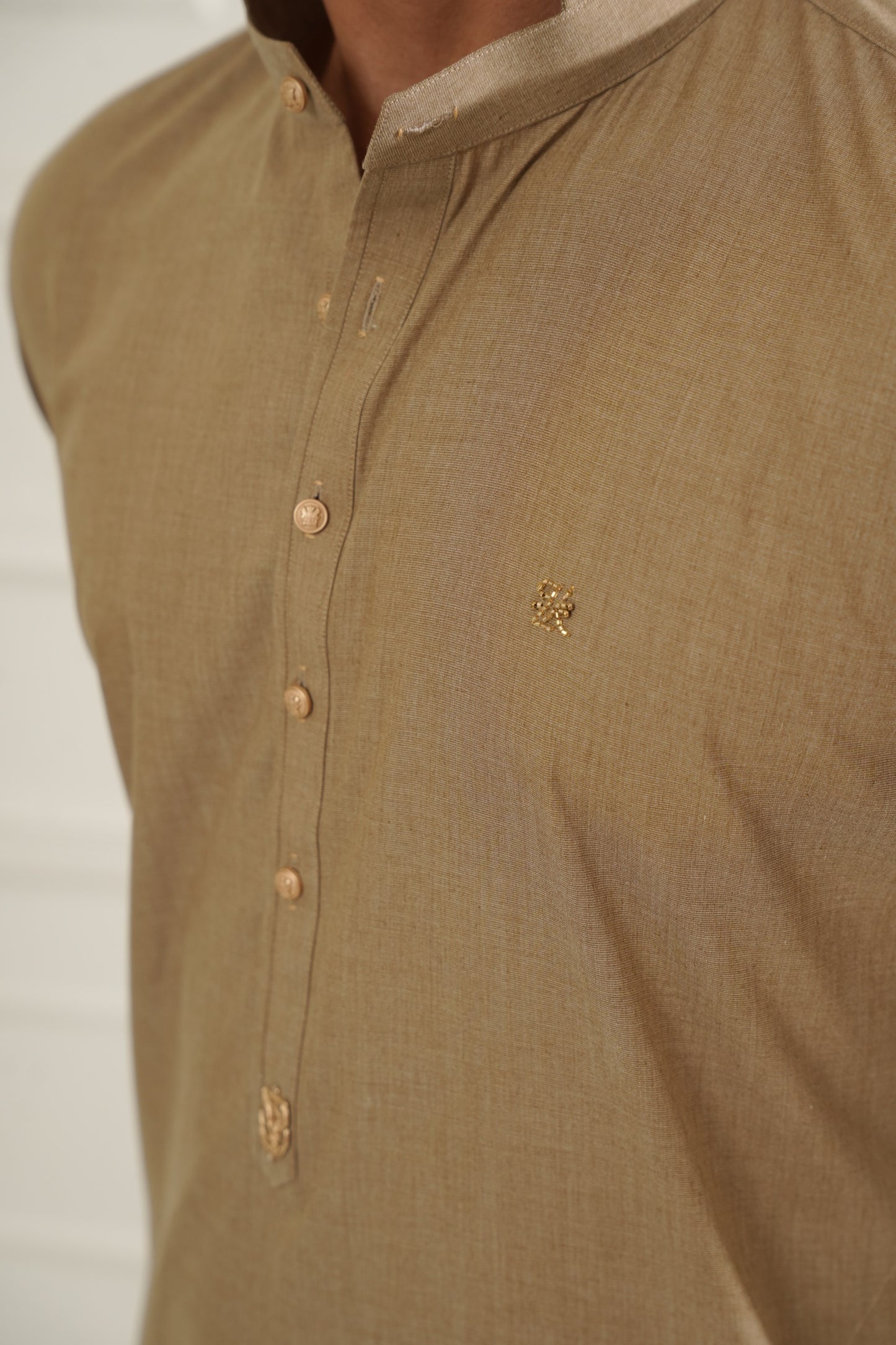 Beige Kurta Trouser