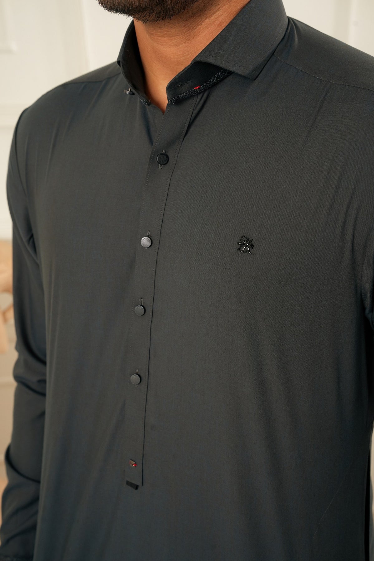 METALLIC GREY SHALWAR KAMEEZ