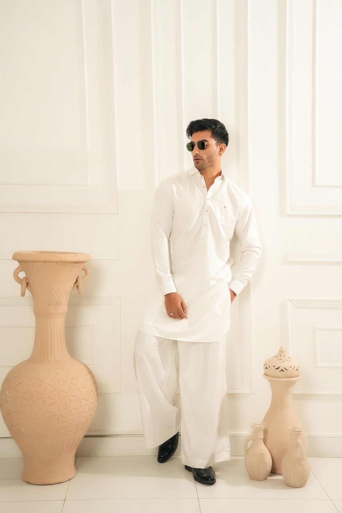 WHITE FARSHI SHALWAR KAMEEZ