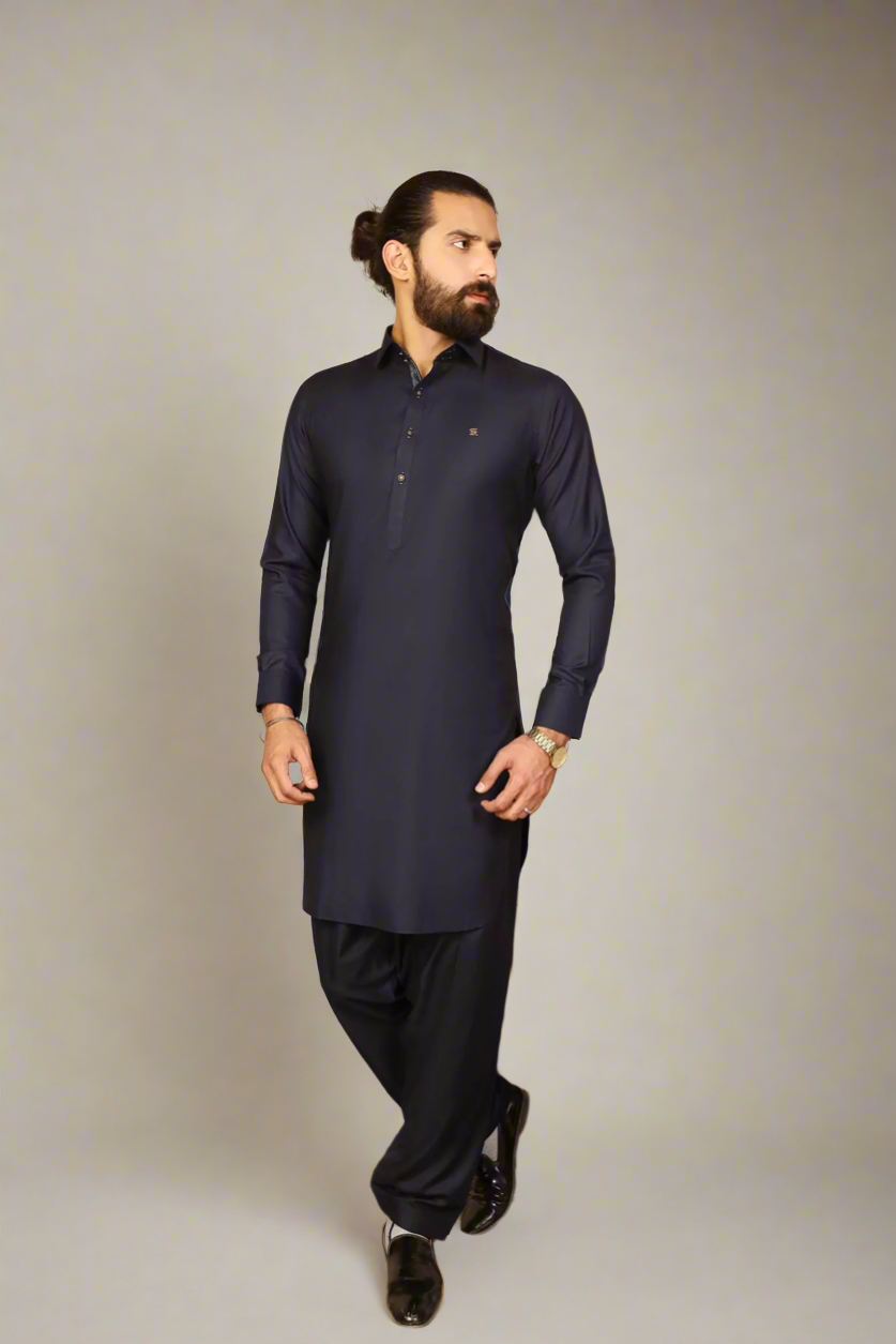 Royal Blue Classic Shalwar Kameez