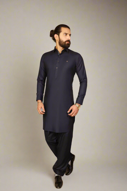 Royal Blue Classic Shalwar Kameez