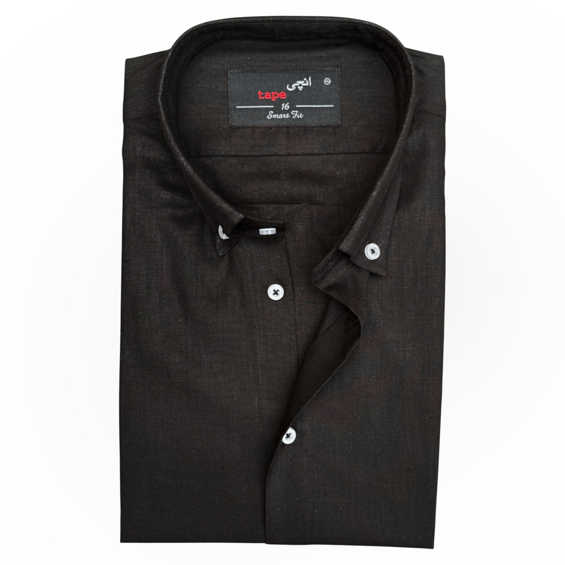 BLACK COTTON LINEN SHIRT