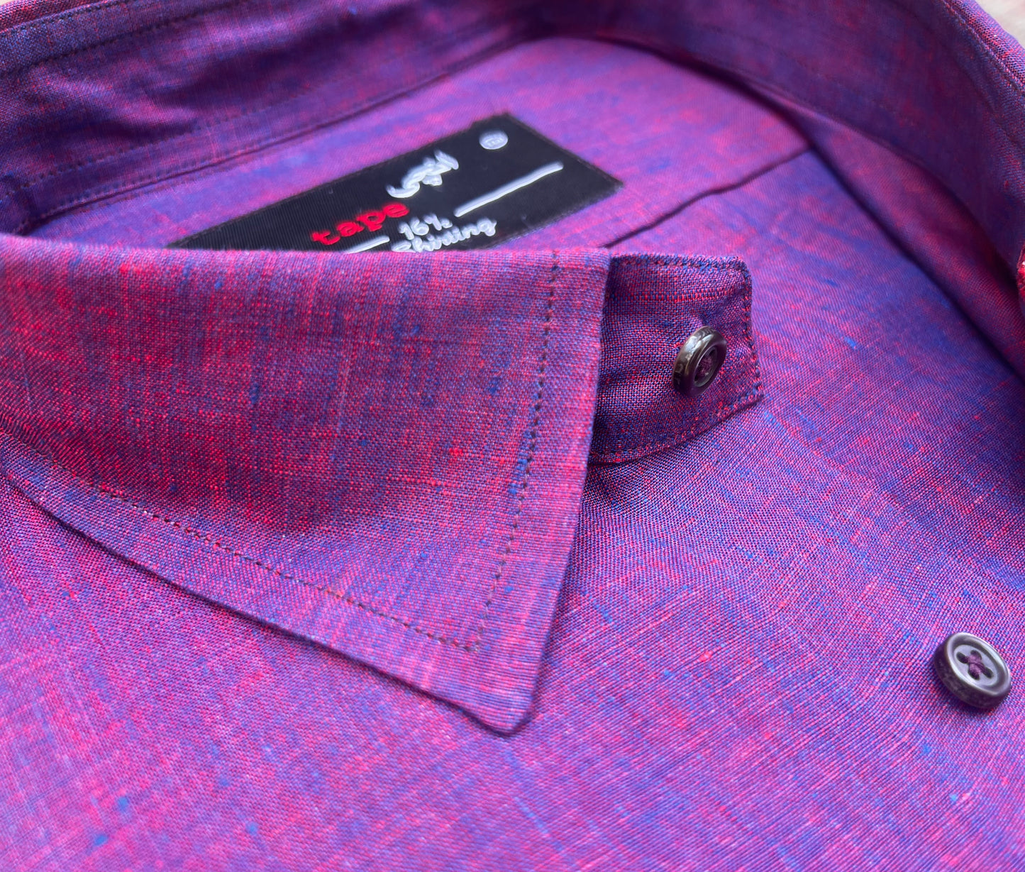 TWO TONE LINEN SHIRT