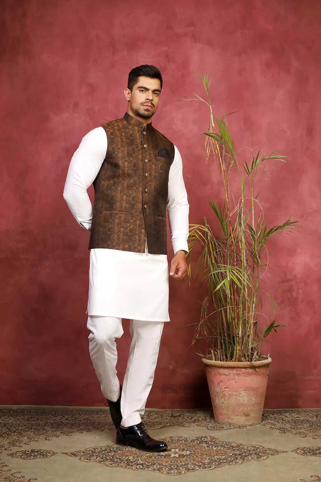 Copper Printed Waist Coat