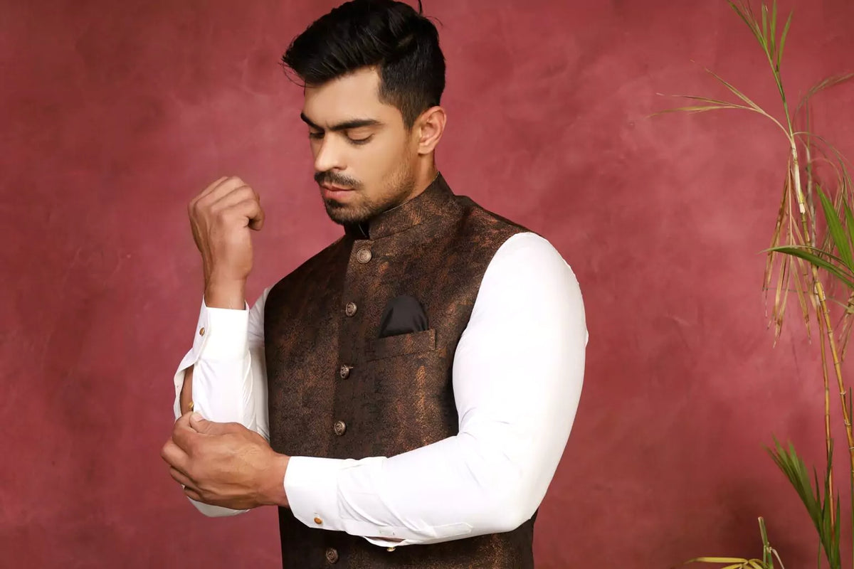Copper Printed Waist Coat