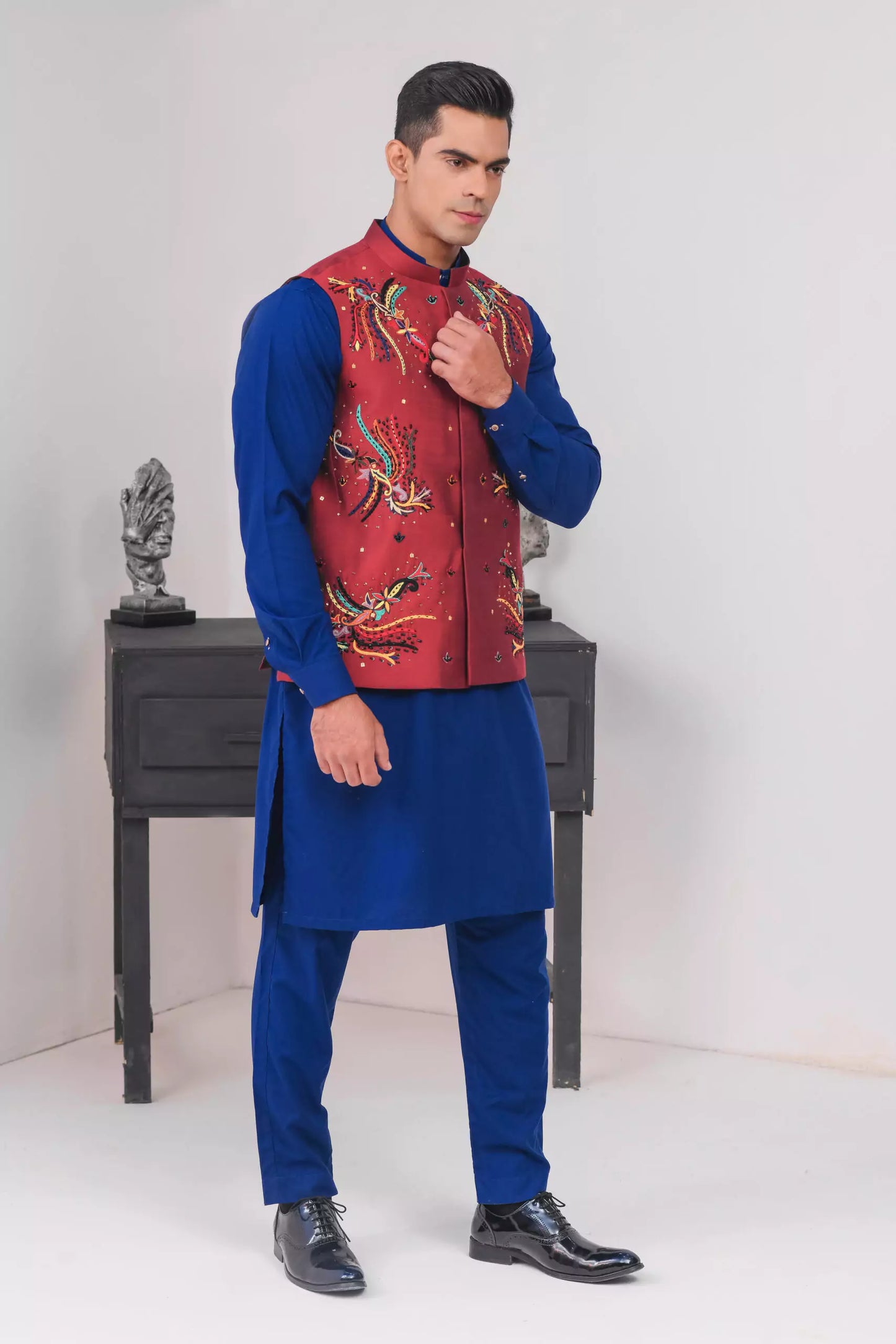 Front Full Embroidered Waist Coat