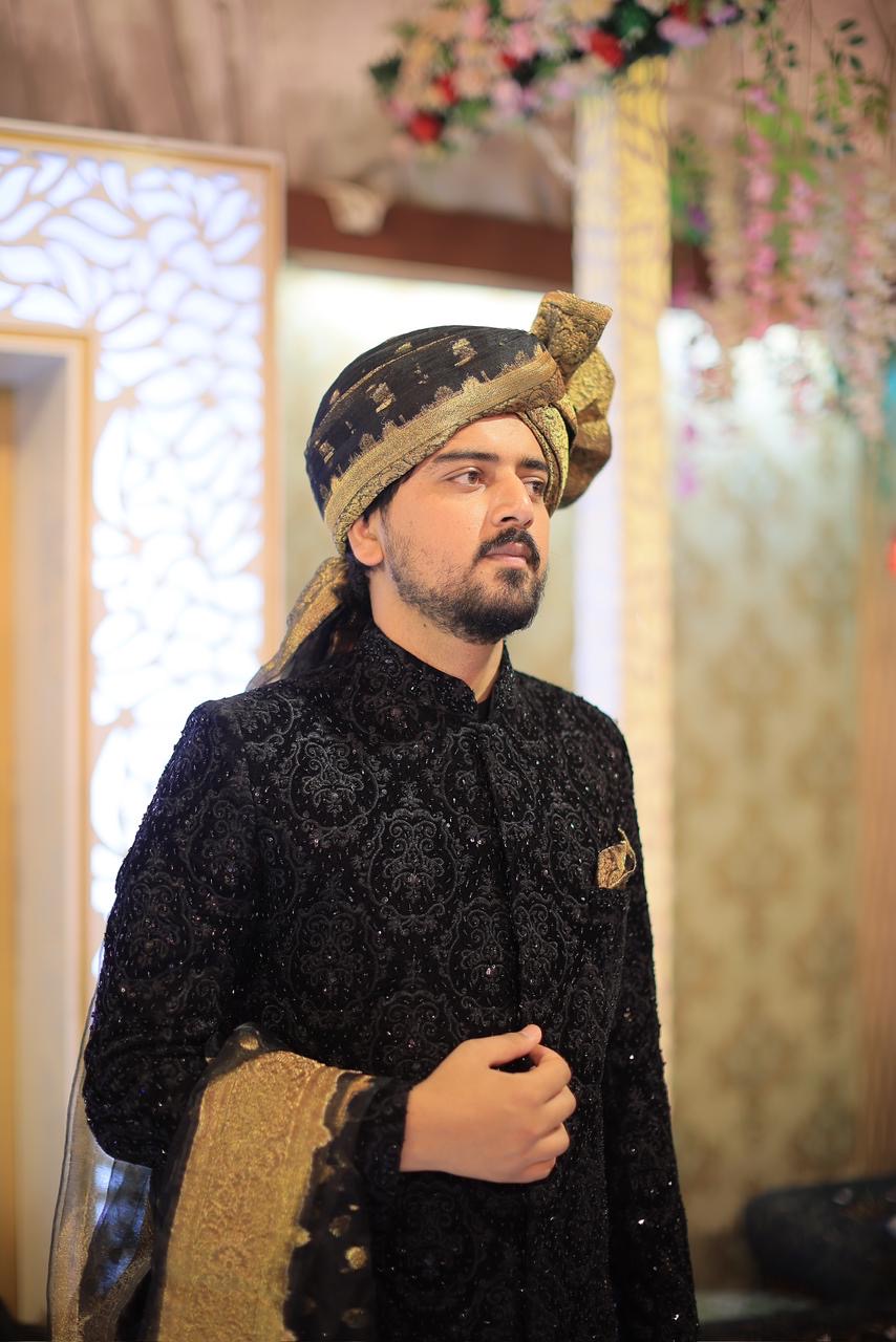 Velvet Hand Work Sherwani