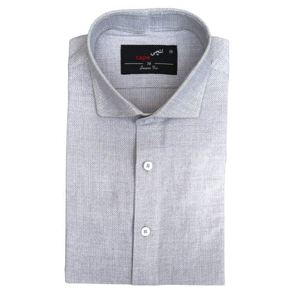GREY TWILL TEXTURED SHIRT