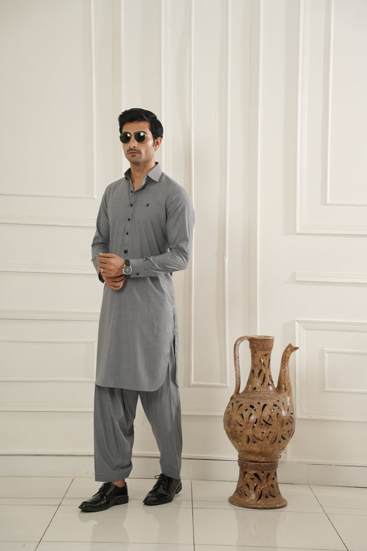 Grey Premium Shalwar Kameez