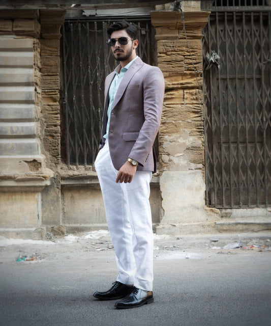 Mauve Linen Blazer