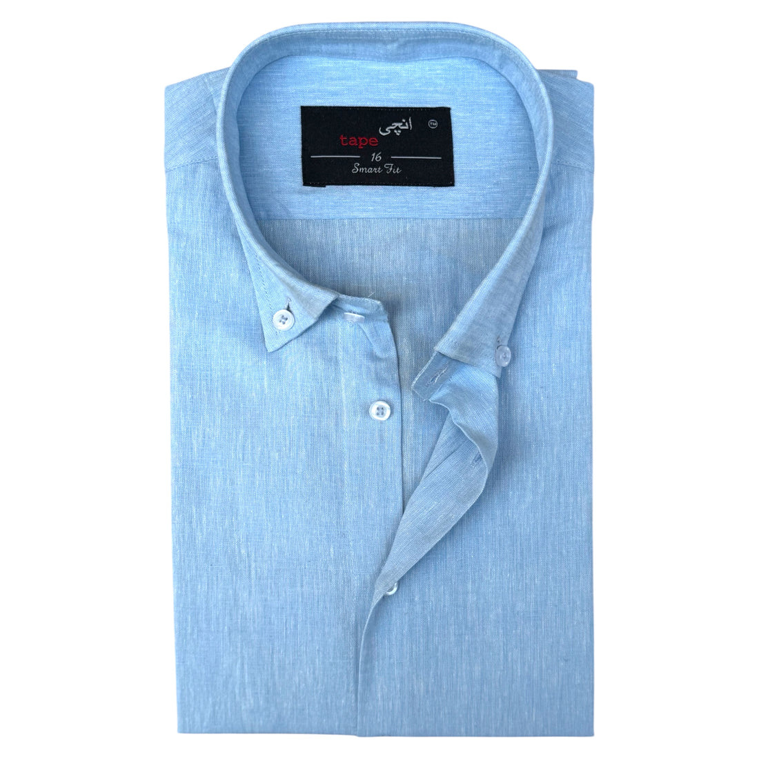 POWDER BLUE COTTON LINEN SHIRT