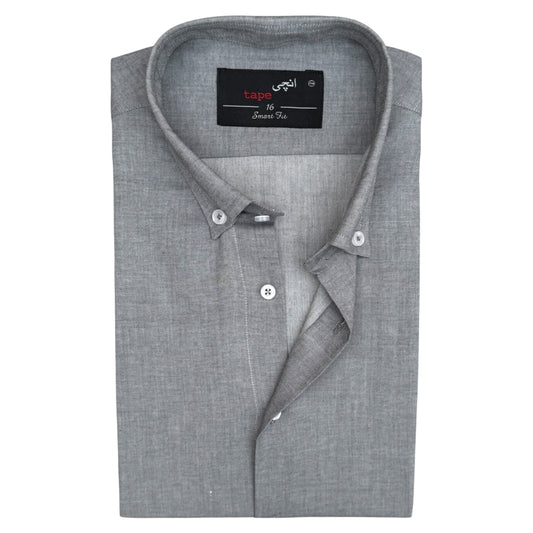 STEEL GREY COTTON SHIRT