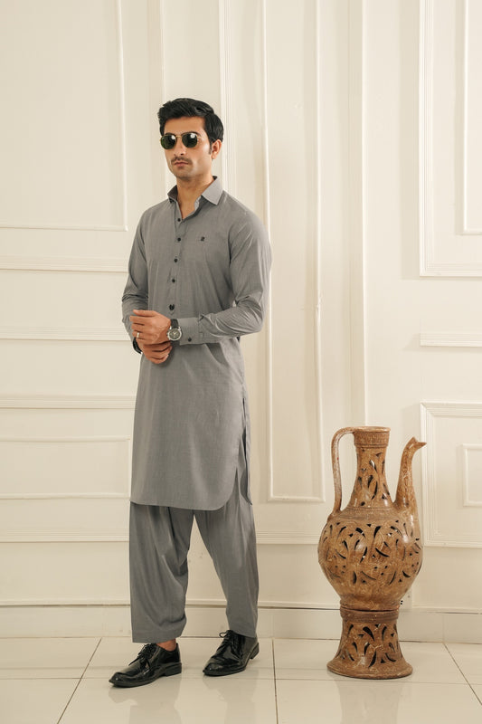 Grey Premium Shalwar Kameez
