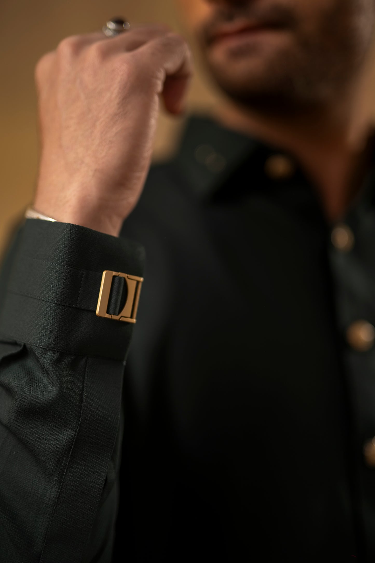 BOTTLE GREEN CLASSIC COLLAR SHALWAR KAMEEZ