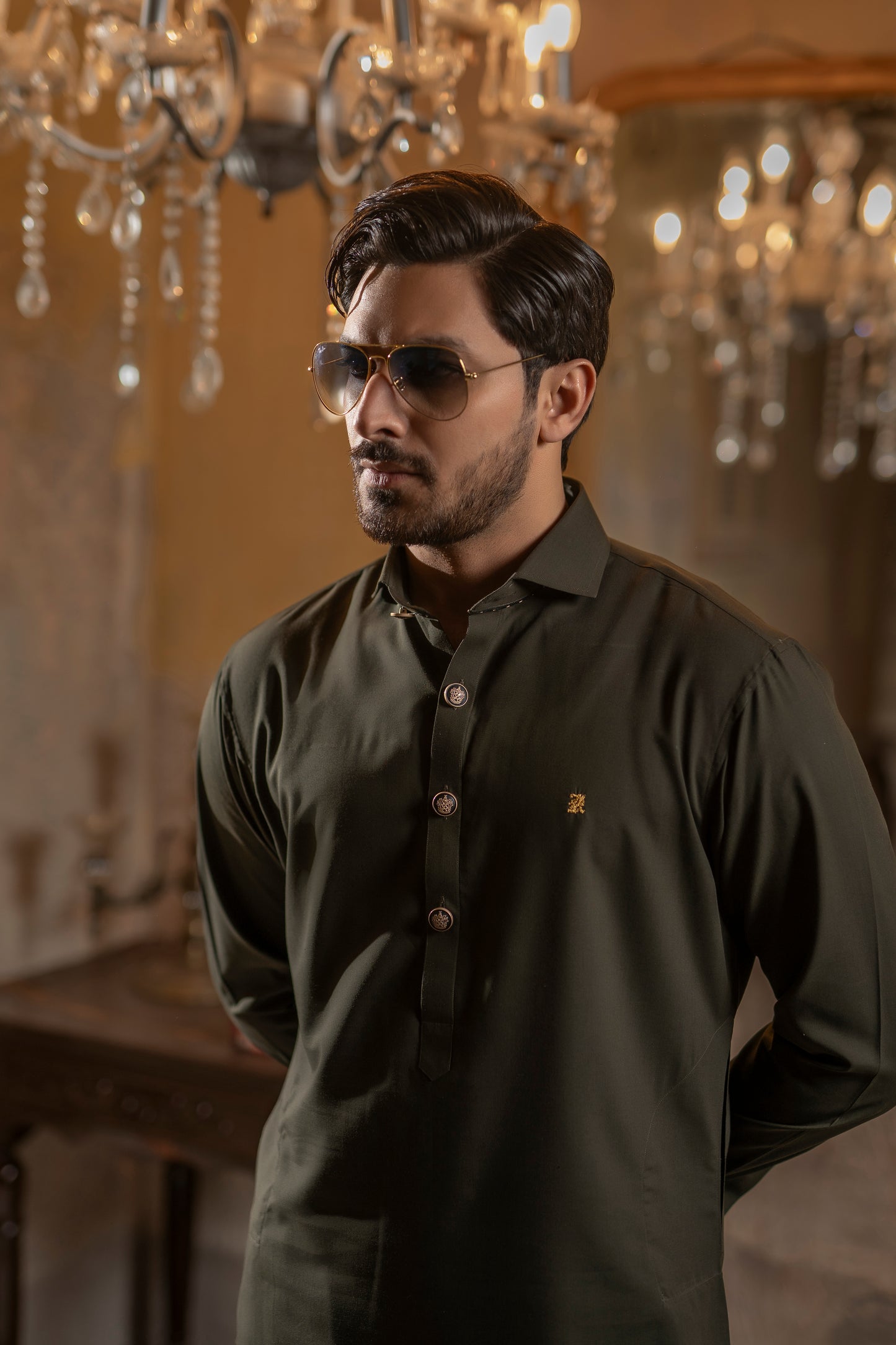 GREEN FARSHI SHALWAR KAMEEZ