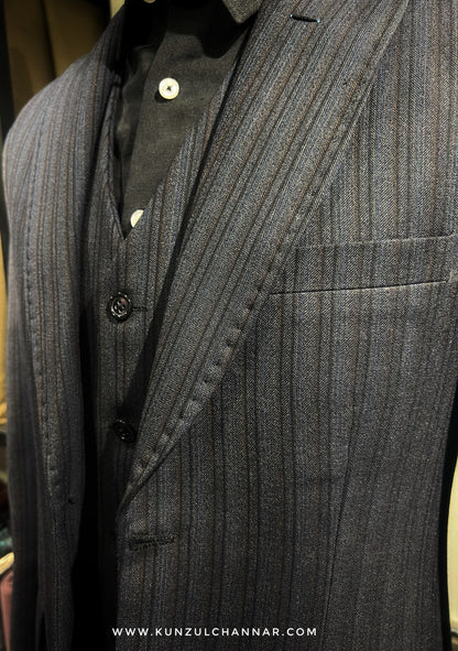 STRIPED WOOL SUIT
