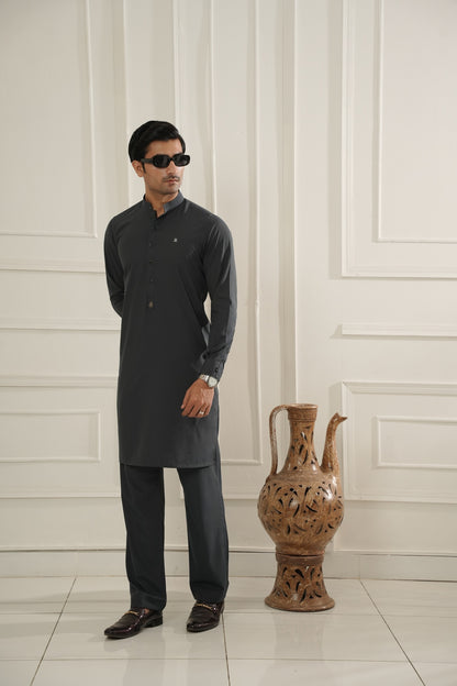 Dark Grey Kurta Trouser