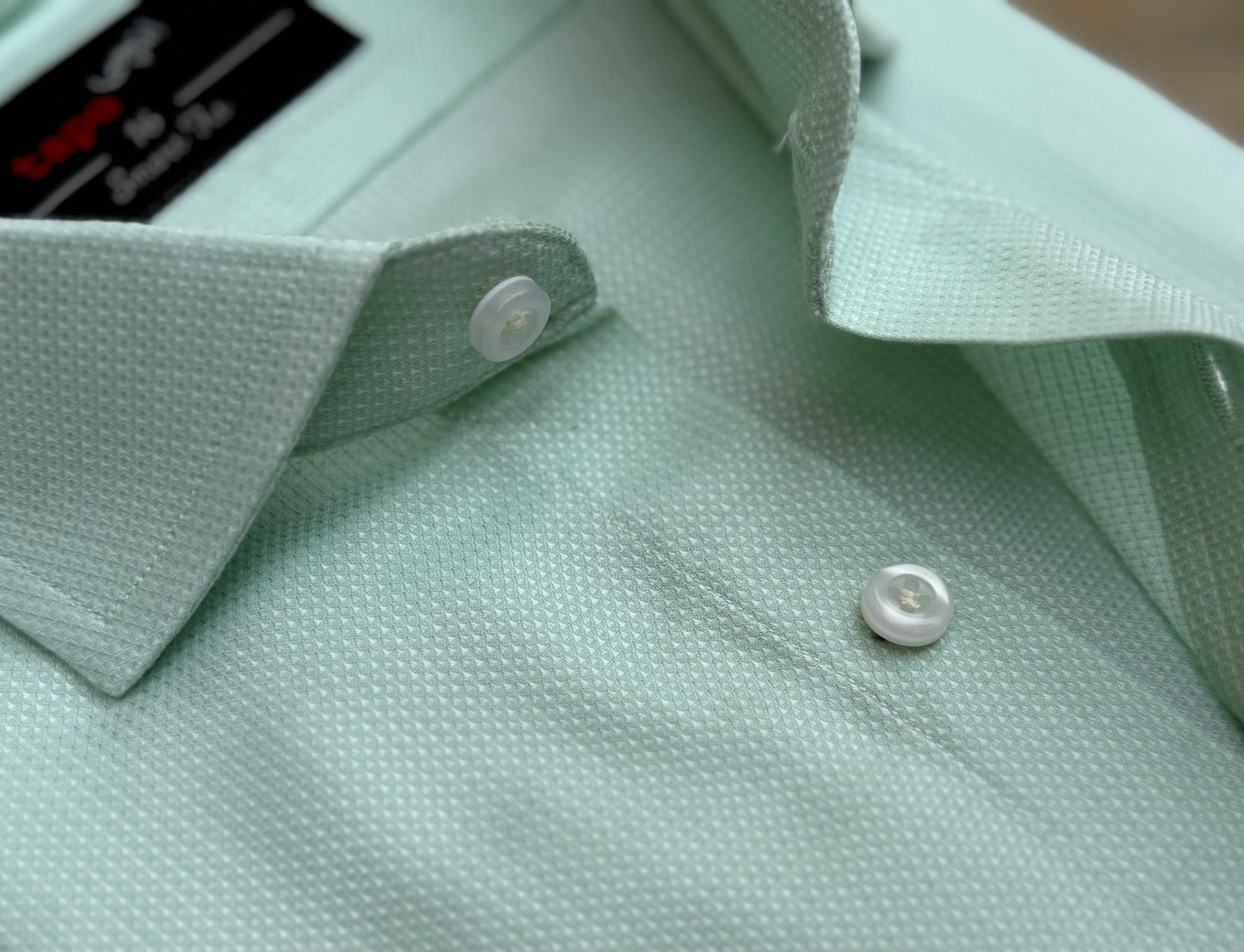 GREEN TEXTURED SHIRT