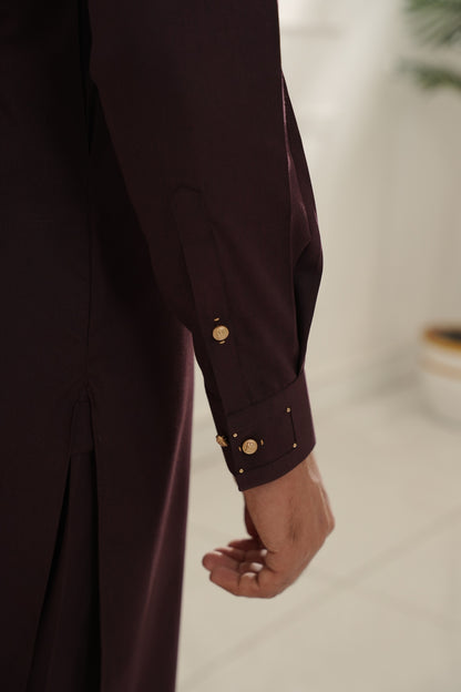 Wood Maroon Kurta Trouser