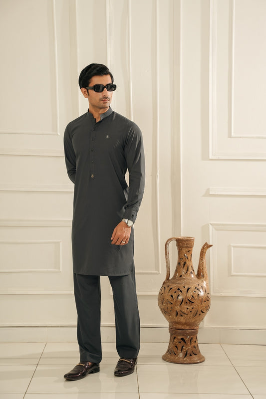 Dark Grey Kurta Trouser