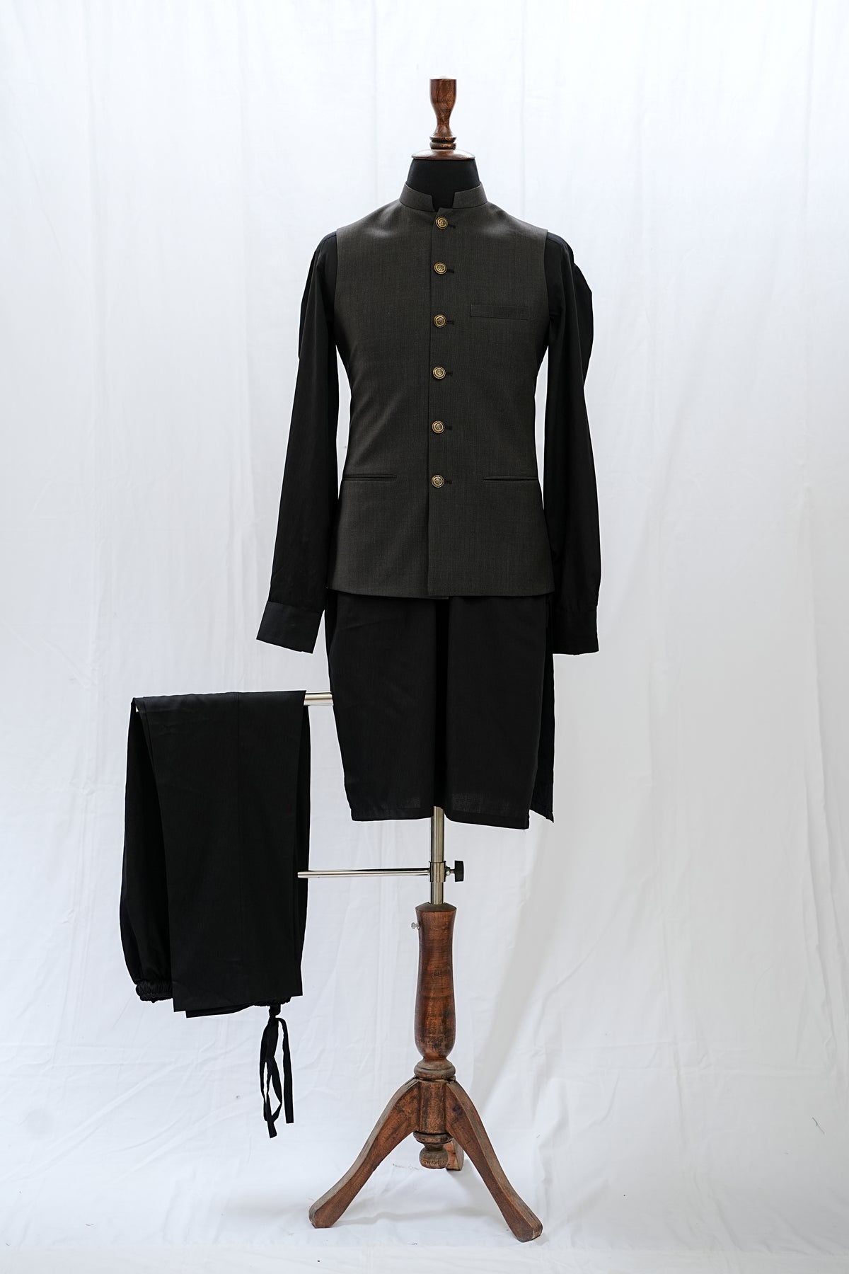 Grey Pin-dot Waist Coat