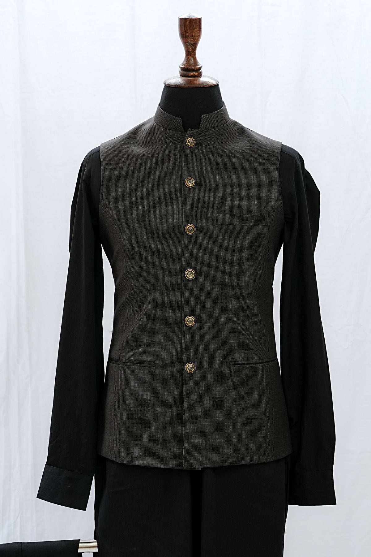 Grey Pin-dot Waist Coat