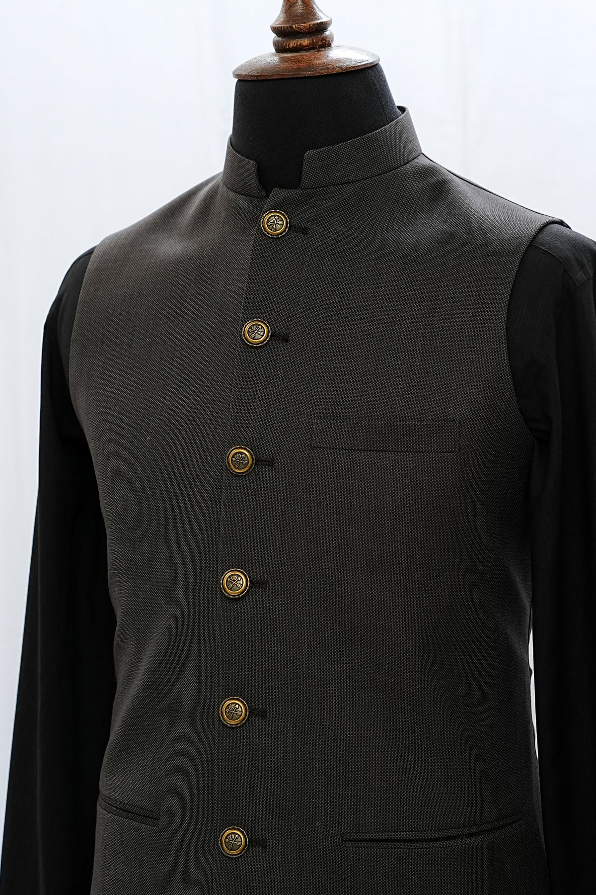 Grey Pin-dot Waist Coat