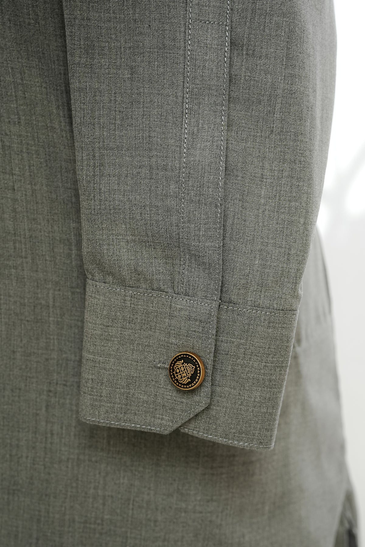 Grey Band Kurta Trouser