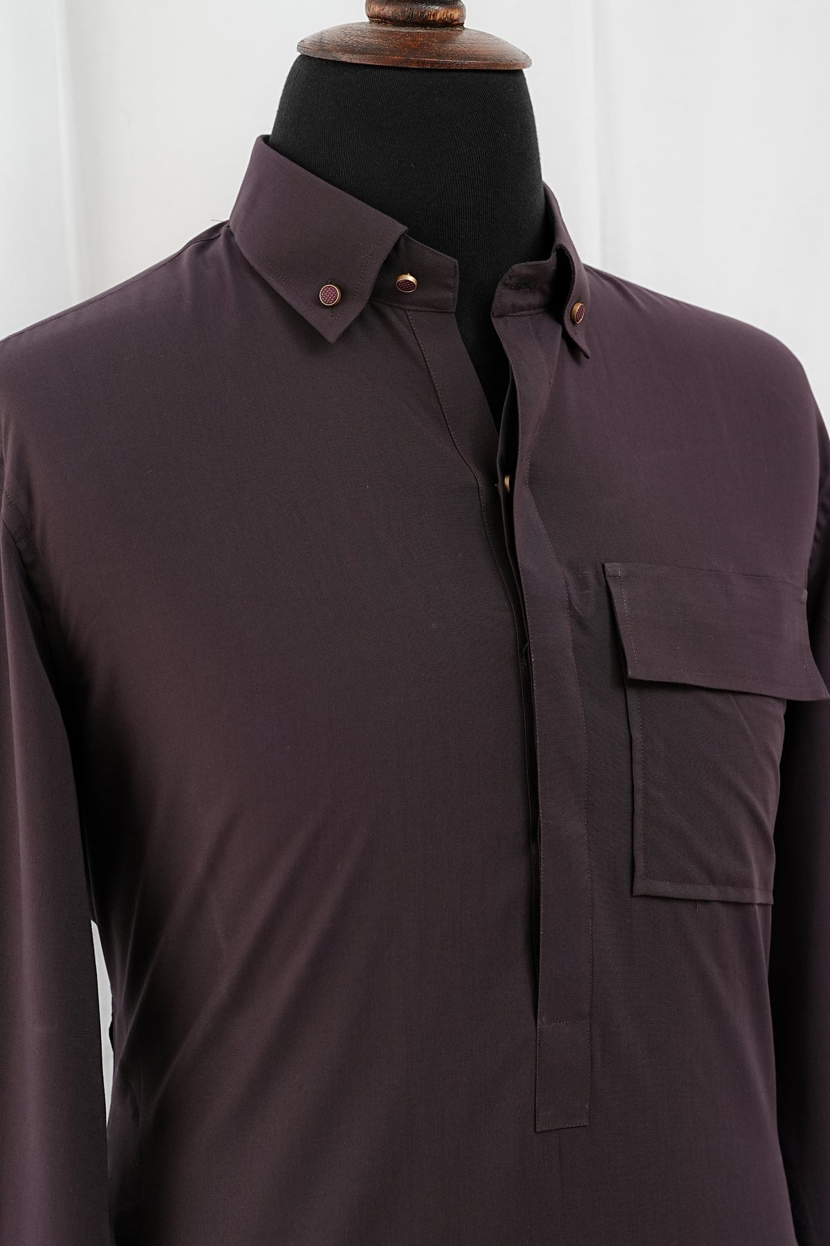 Purple Front Pocket Kurta Trouser