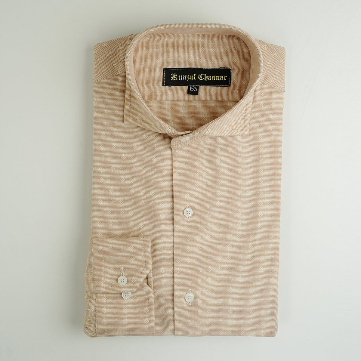 BEIGE JACQUARD SHIRT