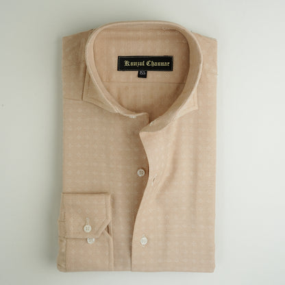 BEIGE JACQUARD SHIRT