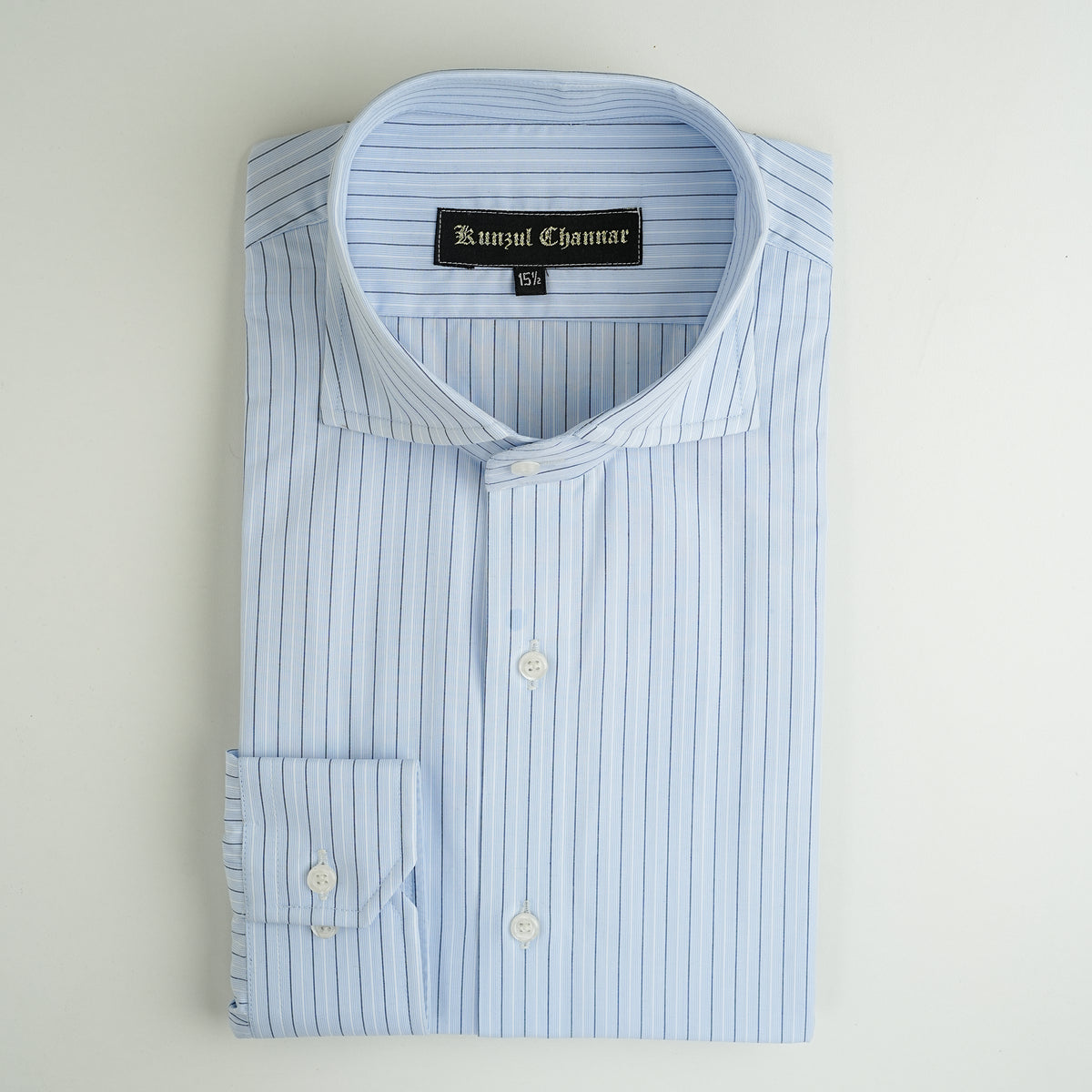BLUE & WHITE STRIPED SHIRT