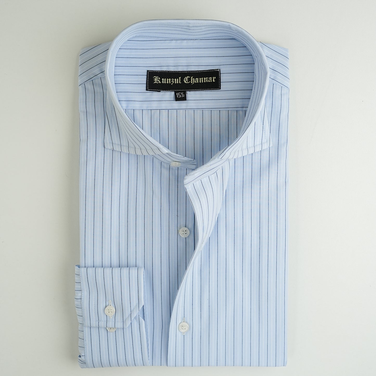 BLUE & WHITE STRIPED SHIRT