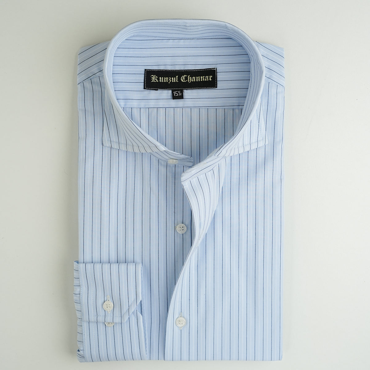 BLUE & WHITE STRIPED SHIRT