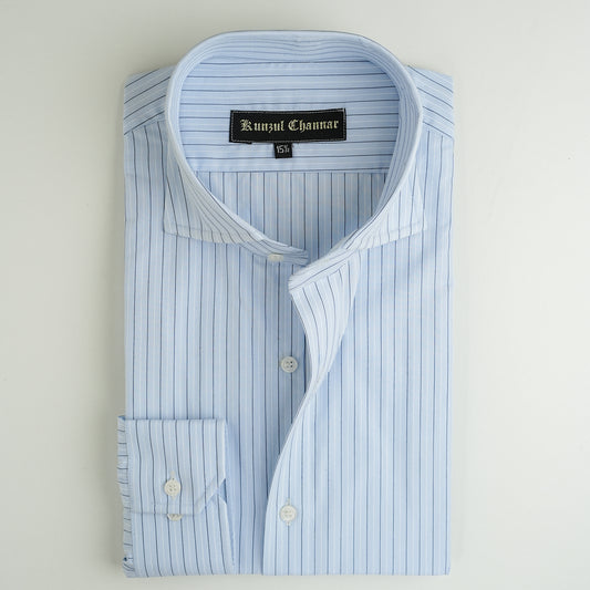 BLUE & WHITE STRIPED SHIRT