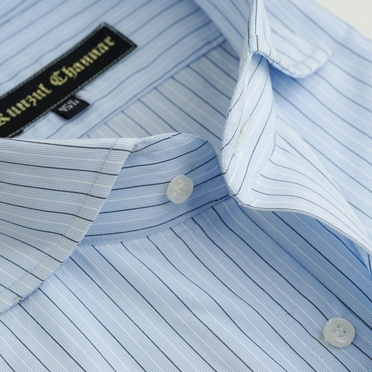 BLUE & WHITE STRIPED SHIRT