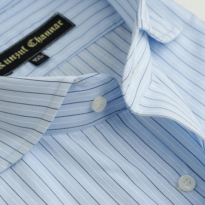 BLUE & WHITE STRIPED SHIRT