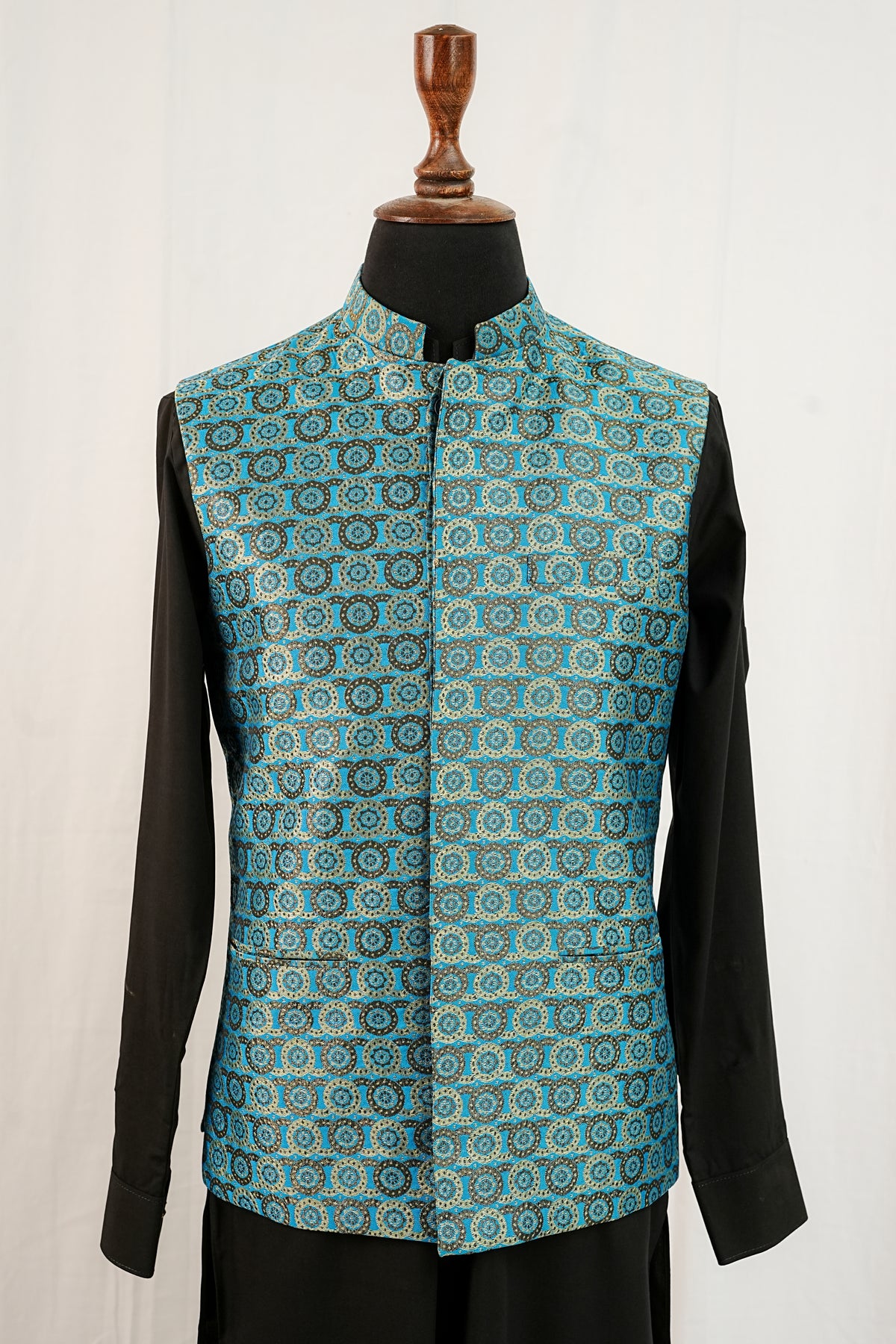 Ferozi Jamawar Waist Coat