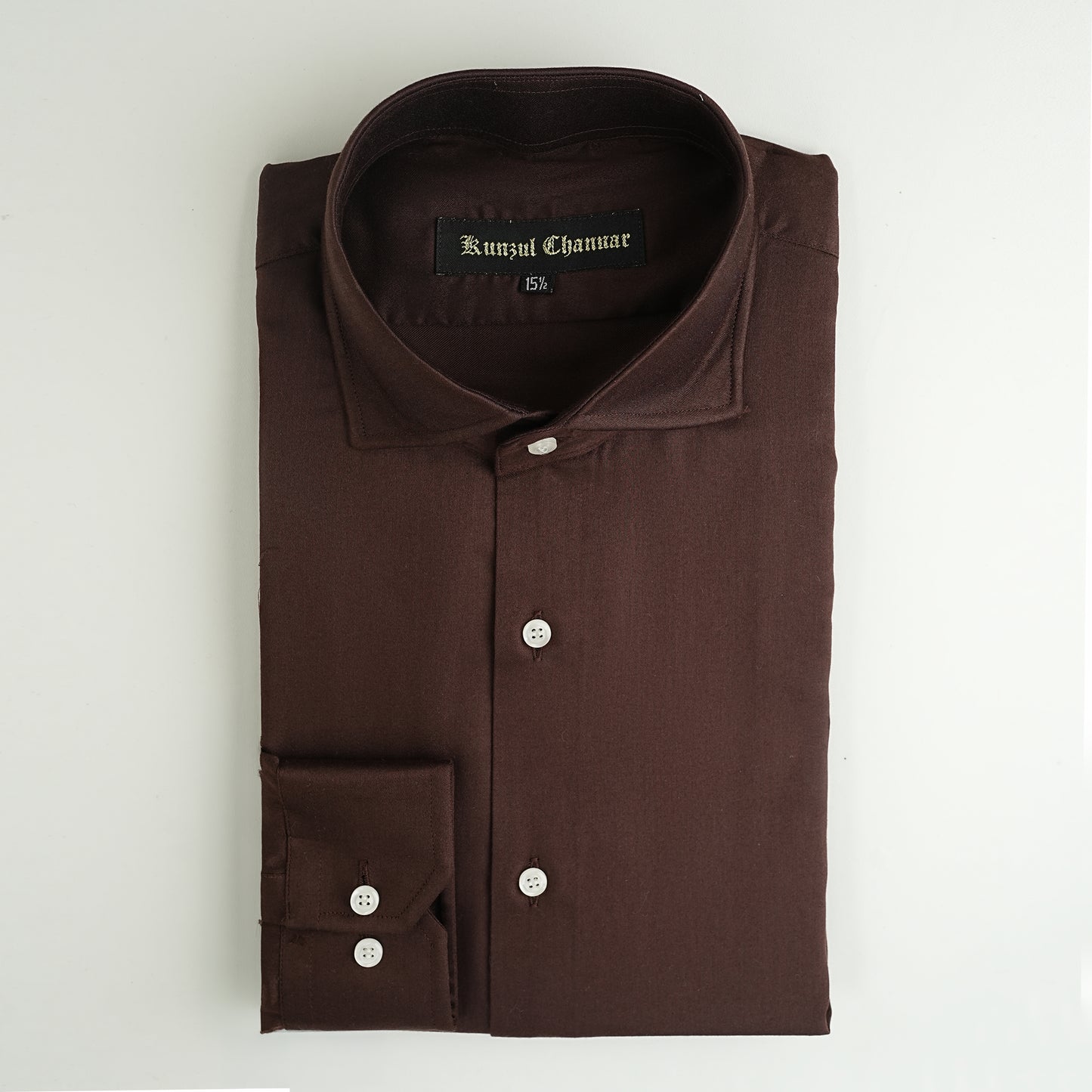 BURGUNDY BROWN COTTON SHIRT